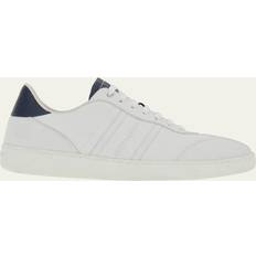 Ferragamo Skor Ferragamo Hamrad Lädersneakers Med Nubuckinsatser - White