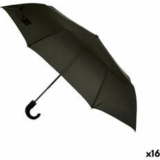 Paraplyer BigBuy Home Paraply Svart Metall Tyg 100 x 100 x 62 cm 16 antal