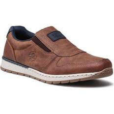 Herre - Imiteret læder Loafers Rieker Slip-On Shoes - Brown