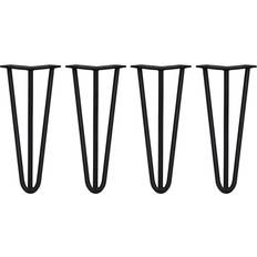Fixations de Ski de Descente MonsterShop Legs Pieds de Table en Épingle à Cheveux 30,5cm Tiges en Acier Noir Épaisseur 12mm Skiski