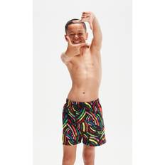 Negro Bañadores Speedo Boys Digital Print Swim Shorts