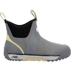 Gray - Men Rain Boots Xtratuf Ice Fleece Lined Ankle Deck Boot - Grey