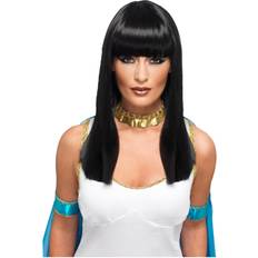 Women Long Wigs Smiffys Adult Deluxe Cleopatra Wig Black