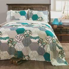 Lush Decor Briley Quilts Turquoise (274.32x233.68cm)