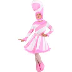 Girl's Pink Candy Cane Dress Costume