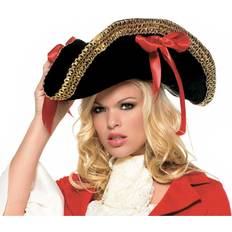 Hats Leg Avenue Classy pirate hat with gold-bordÃ¼re and bow