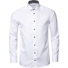 Eton Chemise blanche en twill signature - Détails Cachemire Contrastés