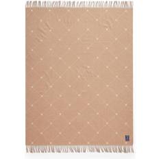 Lexington Tæpper Lexington Signature Star Recycled Wool Plaid Tæppe Hvid, Beige