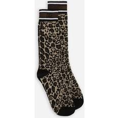 Dolce & Gabbana Sokken Dolce & Gabbana Leopard-Print Cotton Jacquard Socks Multicolor