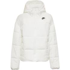 Nike Sportswear Classic Puffer Women's Therma Fit Loose Hooded Jacket - White/Black