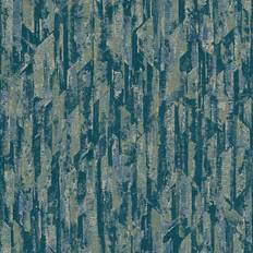 Grandeco Imperia Textured Teal Gold Wallpaper wilko
