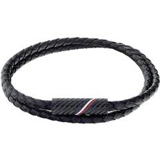 Tommy Hilfiger smycken herr läderarmband svart 2790469, En storlek, Läder, Ingen ädelsten