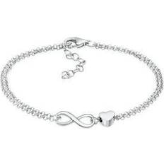 Elli Bracelet Women Heart Infinity Pendant Filigree - Silver