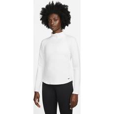 Fleece T-shirts Nike Women's Therma-FIT One Long-Sleeve Half-Zip Top White/Black