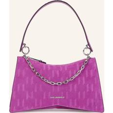 Purple Crossbody Bags Karl Lagerfeld K/seven Element Suede Monogram Shoulder Bag, Woman, BOUGANVILLE, Size: One size