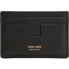 Tom Ford Card Cases Tom Ford Logo leather holder - black One