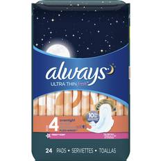 Overnight pads with wings Procter & Gamble ALWAYS Ultra Thin 4 Overnight Pads With Wings Scented, Count