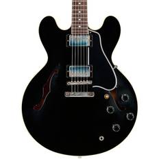 E-Gitarren Gibson Custom Murphy Lab 1959 Es-335 Reissue Ultra Light Aged Semi-Hollow Electric Guitar Ebony