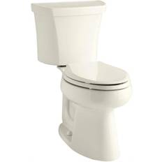 Toilets Kohler Highline 2-piece 1.28 GPF Single Flush Elongated in Biscuit, Seat Not Included