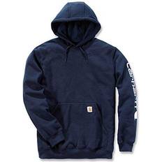 Carhartt Midweight Sleeve Logo Capuche - Bleu