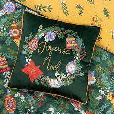 Textiles Furn Deck The Halls Blankets Green