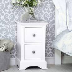 HJ Home Kenmore Catlyn White 2 Bedside Table