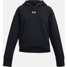 XS Hoodies Børnetøj Under Armour Rival Fleece Hoodie - Black/White