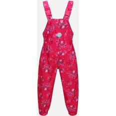 Regnbukser Regatta Childrens/Kids Muddy Puddle Peppa Pig Floral Dungarees Pink/Vibrant/Pink Fusion