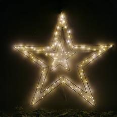 Christmas Lamps Premier 80cm Light Up Double Star Christmas Lamp