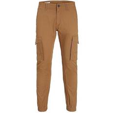 Jack & Jones Tapered Fit Cargo Trousers - Orange/Rubber