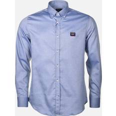 Paul & Shark Men's Long Sleeve Badge Oxford Sky