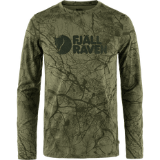 Kamouflage T-shirts Fjällräven Mens Värmland Wool L/S GREEN GREEN CAMO/626 XL