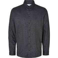 Selected Flanell Överskjorta Grå