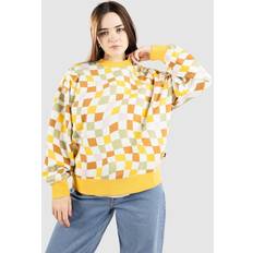 Donna - Giallo Maglioni Vans Club Slouchy Crew Neck Amusement - Multicolore