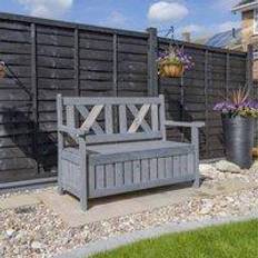 Grey Garden Benches Jack Stonehouse Storage Garden Bench