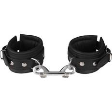 SToys Narrow Leather Wrist Cuffs Black