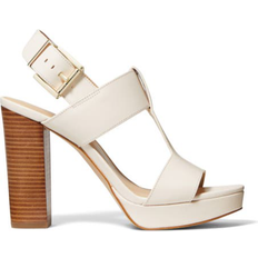 Michael Kors Textile Heeled Sandals Michael Kors Becker - Light Cream