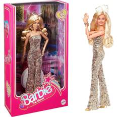 Giocattoli Barbie The Movie Margot Robbie in Gold Disco Jumpsuit HPJ99