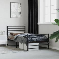 Stahl Bettrahmen vidaXL Frame with headboard and footboard Bettrahmen