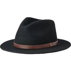 Hombre - Lana Sombreros Brixton Messer Fedora Hat - Black