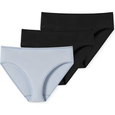 Schiesser Organic Cotton Briefs 3-pack - Black/Blue