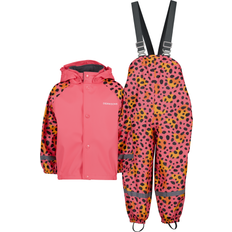 Leopardi Ulkoiluvaatteet Didriksons Slaskeman Printed Kid's Set - Wild Dot Pink (504729-A09)