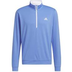 Adidas Quarter Zip Golf Pullover - Blue Fusion