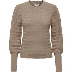 Argent - Femme Pulls Only Pull-over 'ONLFaye' - Beige Foncé