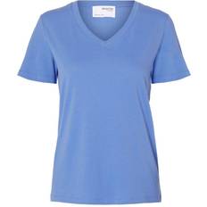 Selected T-shirts Selected Klassiska T-shirt Blå