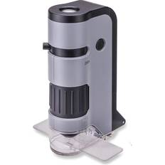Micro Flip 100x-250x LED UV Pocket Microscope with Smartphone Clip