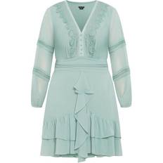 City Chic Sweetheart Dress - Seafoam