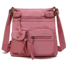 Scarleton Ultra Soft Multi Pocket Crossbody Handbag - Pink