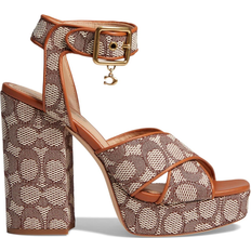 Coach Heeled Sandals Coach Nelly - Cocoa/Burnished Amber