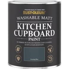 Cupboard Rust-Oleum Kitchen Cupboard Wood Paint Evening Blue 0.75L